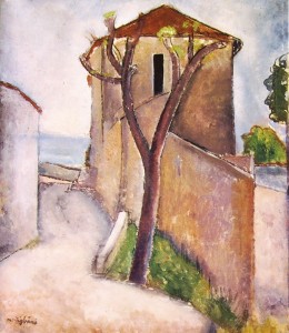 Albero e case, cm. 55 x 46, Proprietà privata, Parigi.